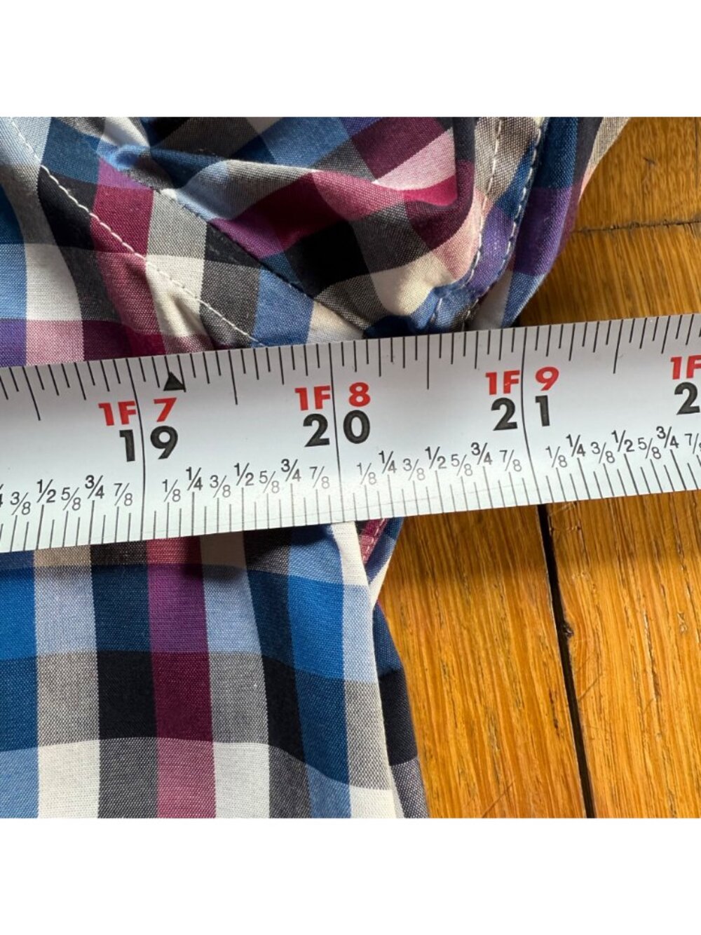 Cutter & Buck Size S Blue & Red Plaid Cotton Long Sleeve Button-Up Shirt Top - Picture 10 of 14